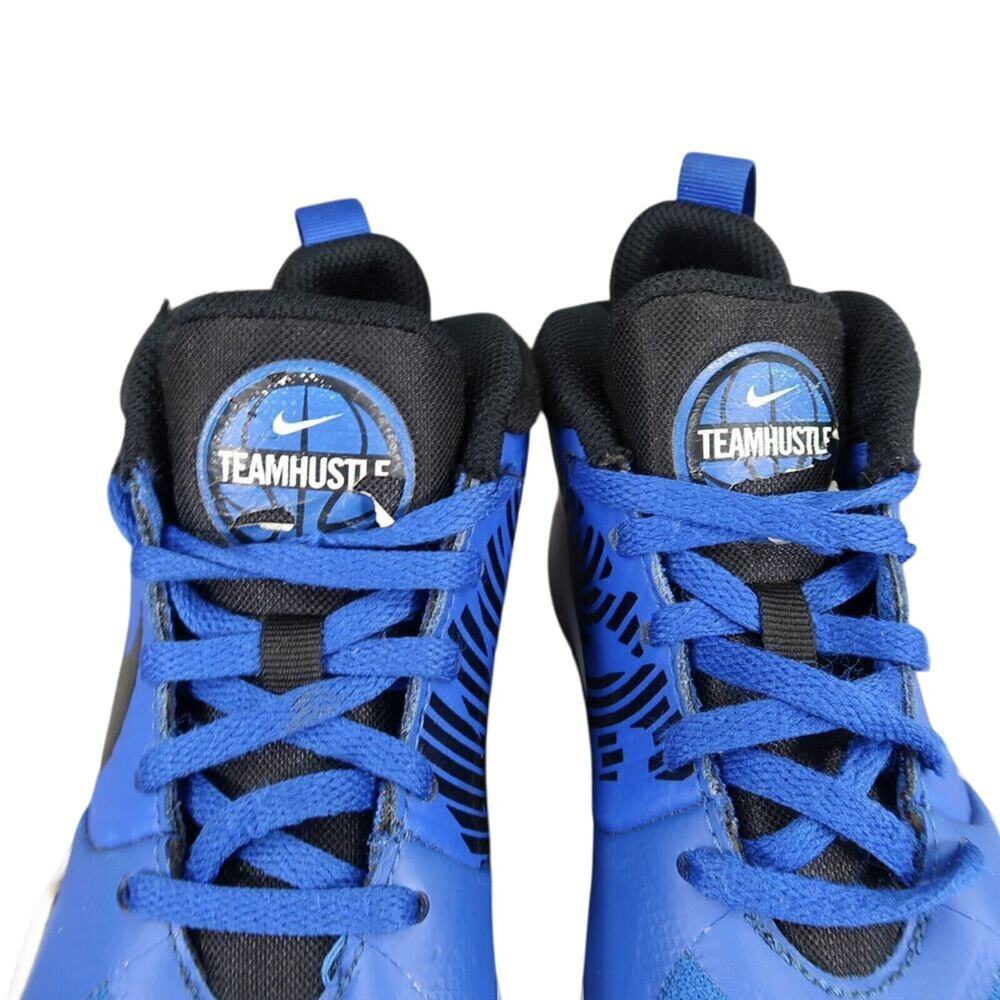 Nike Shoes Kids 4 Sneaker Team Hustle D9 GS Athletic Trainer Basketball Blue Mid - Picture 4 of 14